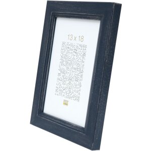 Cadre en bois S42L bleu 20x20 cm verre premium