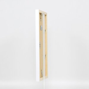 Cadre en bois Top Cube 10x10 cm blanc verre normal