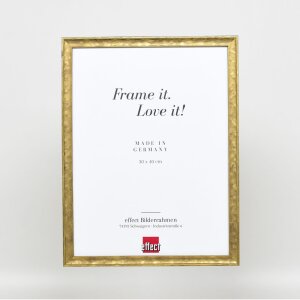 Effect cadre en bois profil 2070 verre normal 10x10 cm or