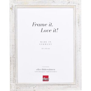 Effect Cadre photo en bois massif 2240 blanc 10x10 cm...