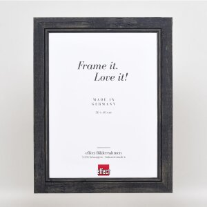 Effect Cadre photo en bois massif 2240 noir 10x10 cm verre antireflet