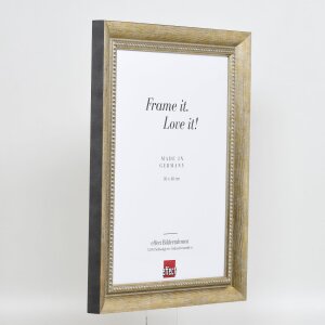 Effect cadre en bois massif profil 28 or 10x15 cm verre clair