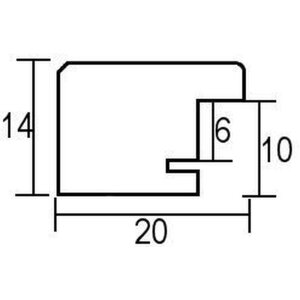 Effect cadre en bois profil 2210 noir 10,5x14,8 cm verre normal