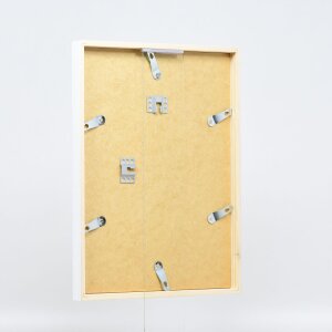 Cadre en bois Effect Profil 35 blanc 10,5x14,8 cm verre normal