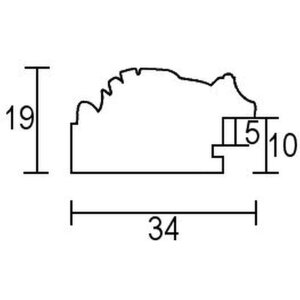 Effect cadre en bois profil 94 or 10,5x14,8 cm verre normal