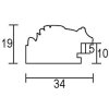 Effect cadre en bois profil 94 or 10,5x14,8 cm verre normal