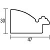 Effect cadre en bois massif profil 28 argent 10,5x14,8 cm verre clair