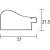 Effect cadre en bois profil 95 argent 10,5x14,8 cm verre normal