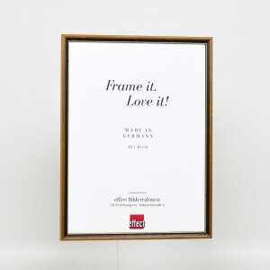 Effect Cadre en bois massif Profil 22 brun-or 18x24 cm verre clair