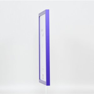 Cadre en bois Top Cube 21x29,7 cm violet verre antireflet