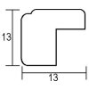 Effect cadre en bois massif profil 29 argent 21x29,7 cm verre clair