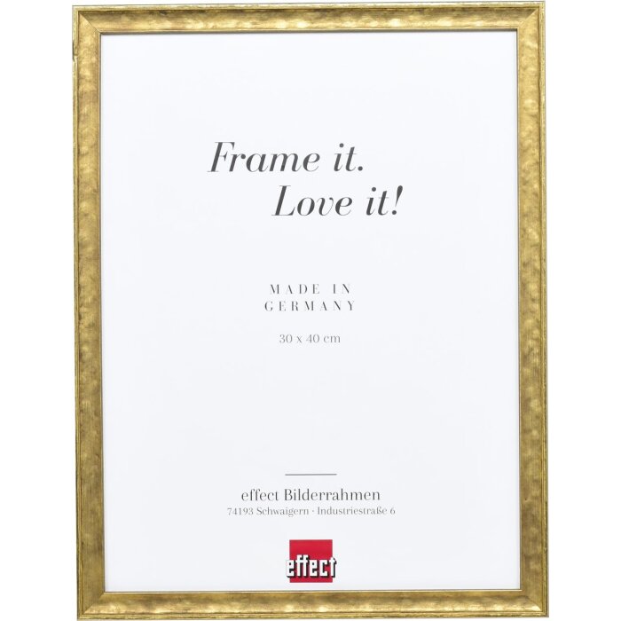 Cadre en bois Effect Profil 2070 Verre antireflet 21x29,7 cm or
