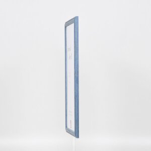 Effect cadre en bois Profil 32 gris-bleu 23x70 cm verre normal