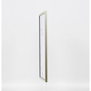 Cadre Effect en bois massif Profil 29 argent 25x30 cm verre antireflet