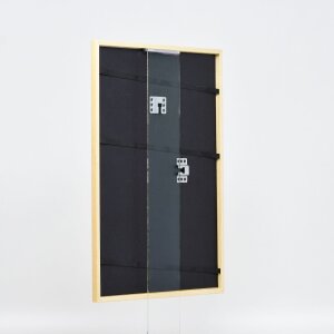 Cadre Effect en bois massif Profil 20 brun noisette 25x38 cm verre antireflet