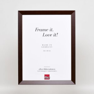 Cadre bois Effect Top N palissandre 25x50 cm verre antireflet