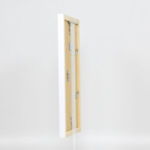 Cadre en bois Effect Top N blanc 25x50 cm verre musée