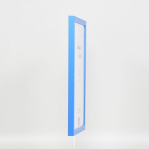 Cadre en bois Top Cube 25x60 cm bleu Verre antireflet