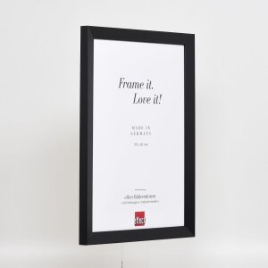 Cadre en bois Effect Top N noir 25x60 cm verre antireflet