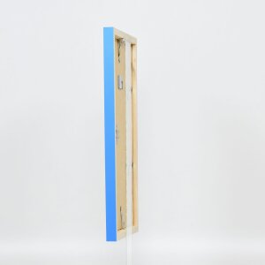 Cadre en bois Top Cube 25x70 cm bleu Verre antireflet