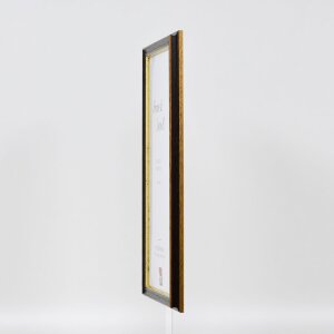 Cadre en bois Effect Profil 21 brun noisette 25x80 cm verre normal