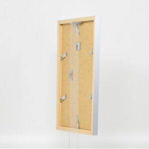 Cadre en bois Top Cube 27x48 cm argent verre normal