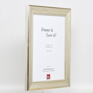 Effect cadre en bois profil 95 argent 30x40 cm verre normal