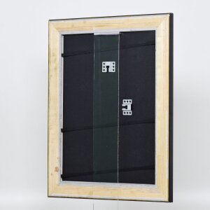 Effect cadre en bois profil 95 noir 30x45 cm verre normal