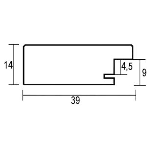 Cadre Effect en bois massif Profil 30 blanc 30,5x91,5 cm verre clair