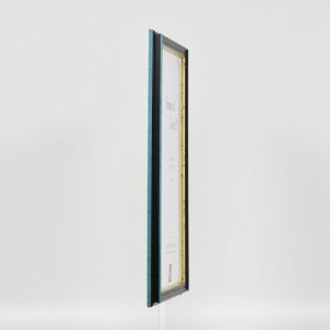 Cadre en bois Effect Profil 21 bleu 30,5x91,5 cm verre antireflet