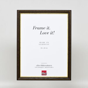 Cadre en bois Effect Profil 21 brun noisette 30,5x91,5 cm verre antireflet