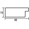 Effect cadre en bois 2400 brun 30,5x91,5 cm verre normal