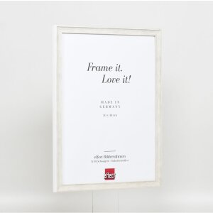 Cadre en bois Effect Profil 2070 Verre antireflet 30,5x91,5 cm blanc