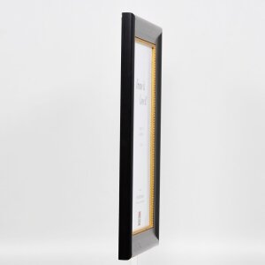 Cadre en bois Effect Profil 95 noir 30,5x91,5 cm verre normal