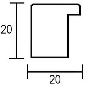 Cadre en bois Top Cube 35x100 cm platine verre normal