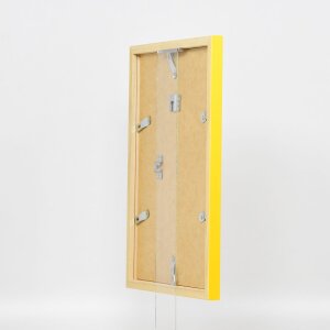 Cadre en bois Top Cube 35x100 cm jaune Verre antireflet