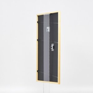 Cadre Effect en bois massif Profil 20 brun foncé 40x60 cm verre musée