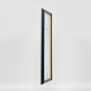 Cadre en bois Effect Profil 21 bleu 45x60 cm verre antireflet