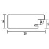 Cadre Effect en bois massif Profil 30 blanc 45x80 cm verre clair