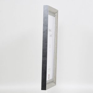 Effect cadre en bois massif profil 28 argent 59,4x84,1 cm verre clair