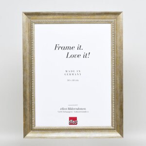 Cadre Effect en bois massif profil 28 or 59,4x84,1 cm verre antireflet