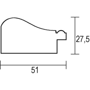 Effect cadre en bois profil 95 or 59,4x84,1 cm verre normal