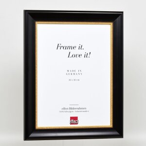 Cadre en bois Effect Profil 95 noir 7x10 cm verre antireflet