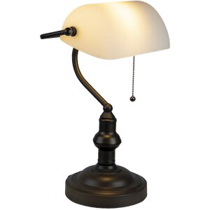 Lampe de bureau blanche Ø 27x40 cm E27-max 1x60W...