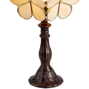 Lampe de table Tiffany crème 21x21x38 cm E14-max...