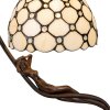 Lampe de table Tiffany crème 28x20x41 cm E14-max 1x25W 5LL-6097