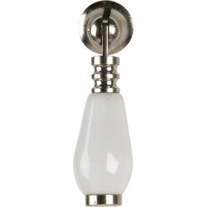 Bouton de porte blanc 2x6 cm 64765