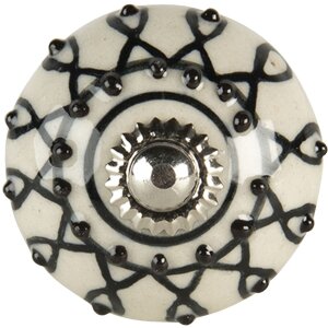 Bouton de porte blanc 4x6 cm 64792