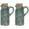 Set vinaigre et huile (set 2 pièces) vert 8x6x14 cm 6CE1239