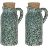 Set vinaigre et huile (set 2 pièces) vert 8x6x14 cm 6CE1239